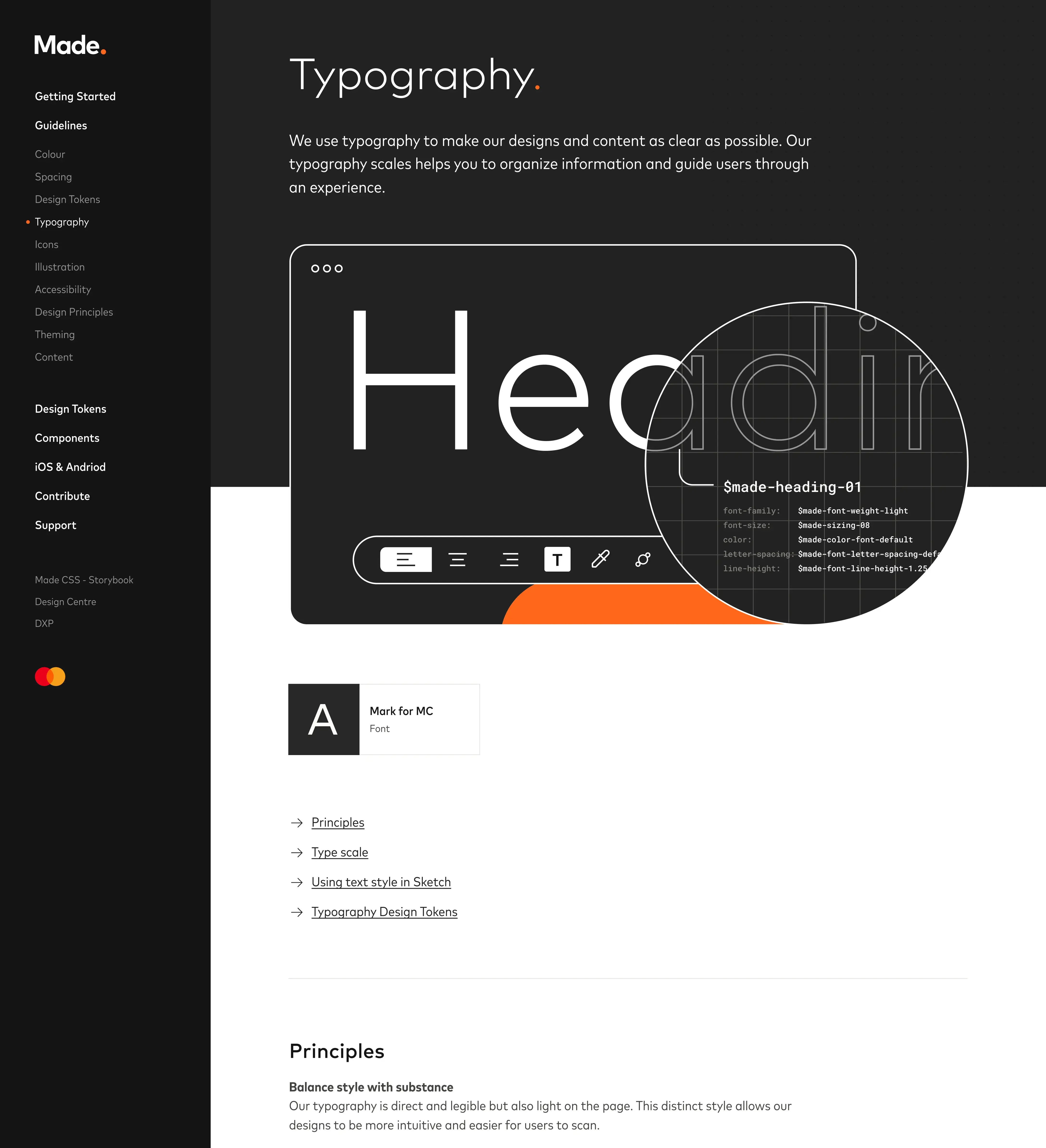 Made design system — components