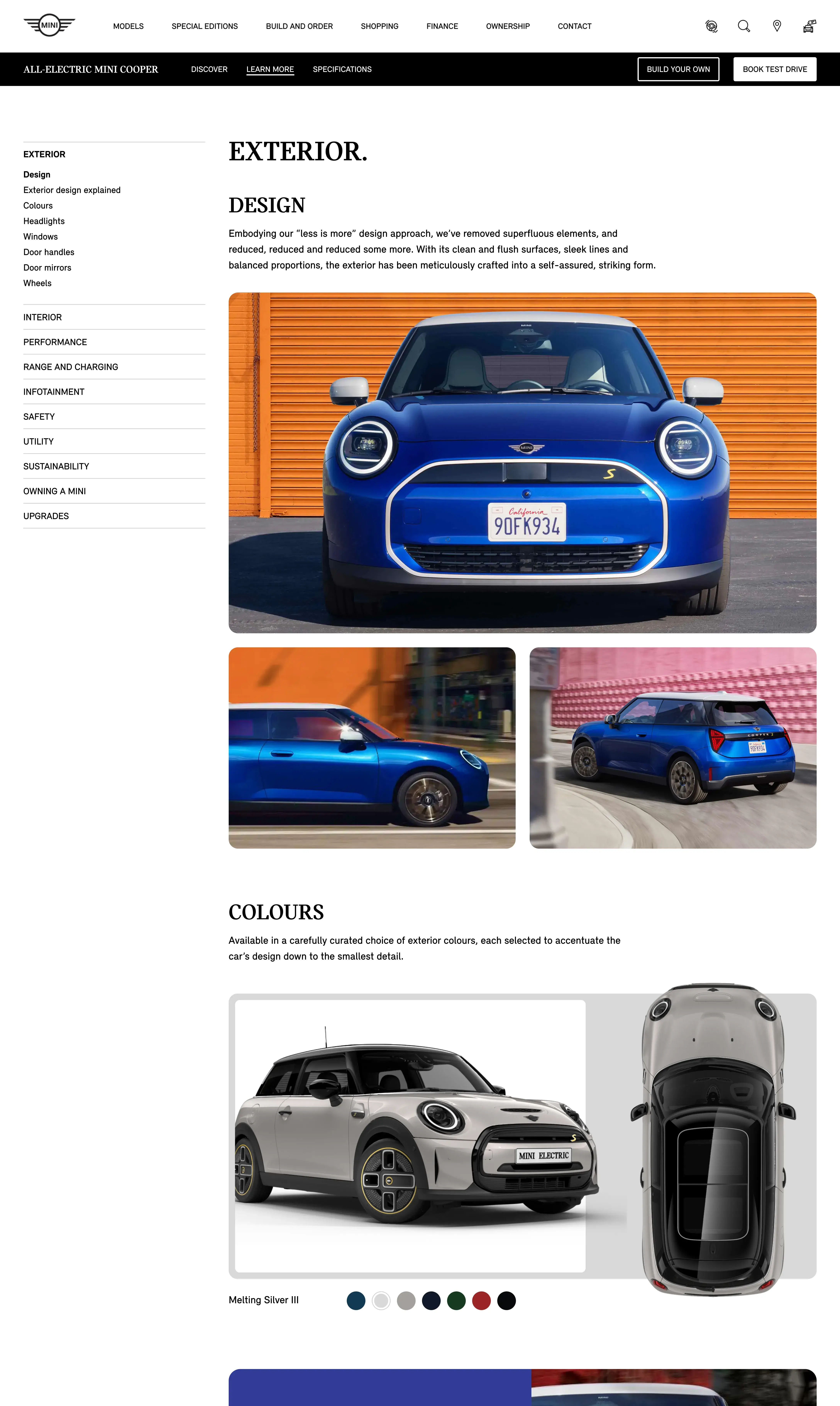 Mini model page — hero