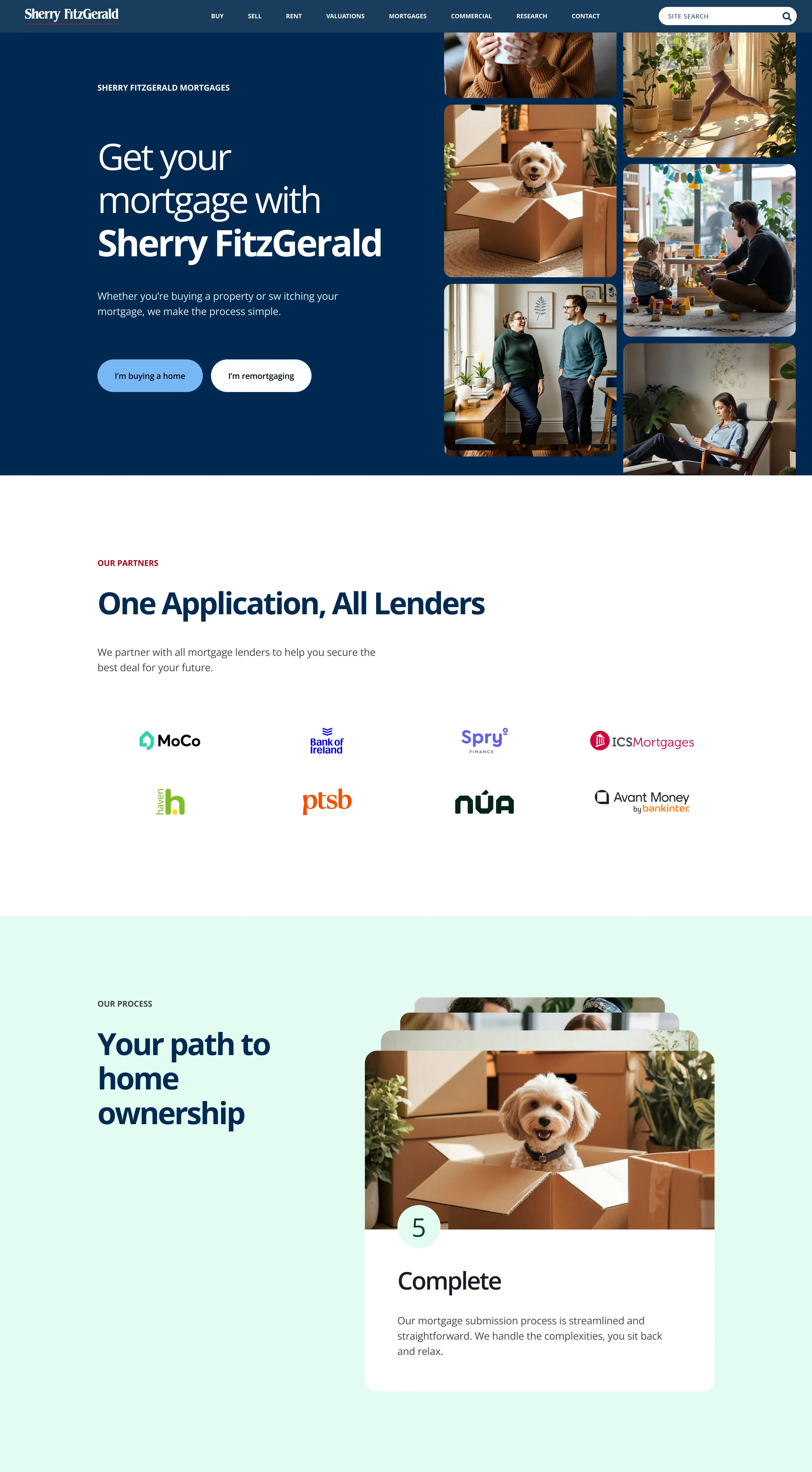 Sherry FitzGerald mortgage homepage