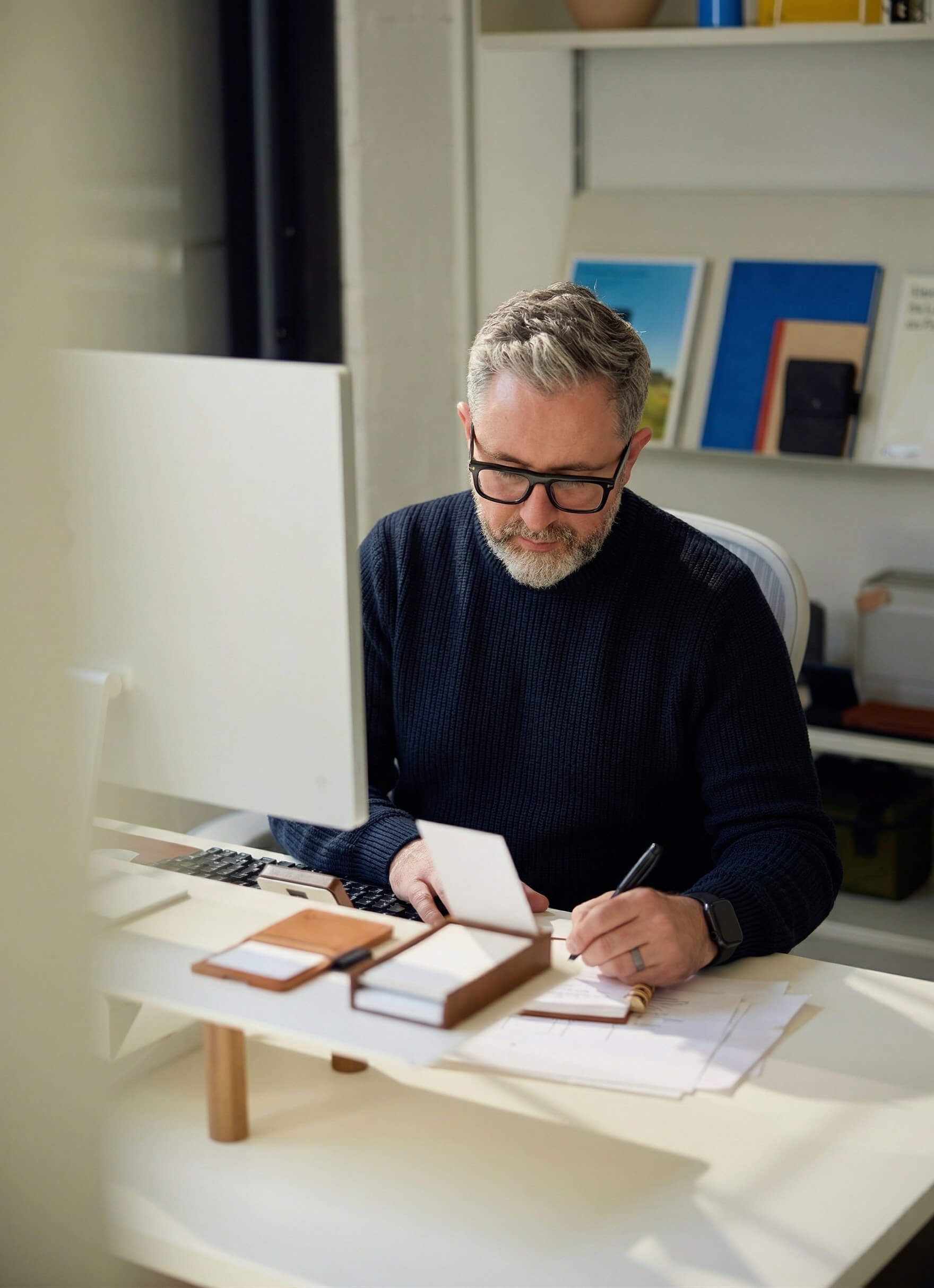 Aidan Doré at his desk